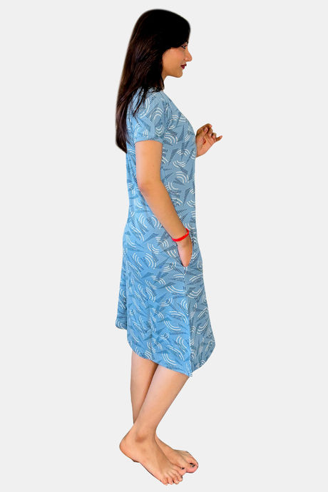 Sweetmoon Long T Shirt Nightdress - Blue — image 3